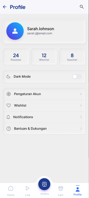 Tampilan Profil